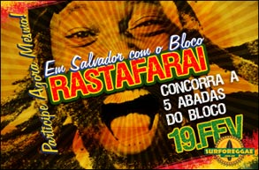 Promoção exclusiva! Concorra a 5 abadás para o Carnaval da Bahia no Bloco "Rastafarai"!