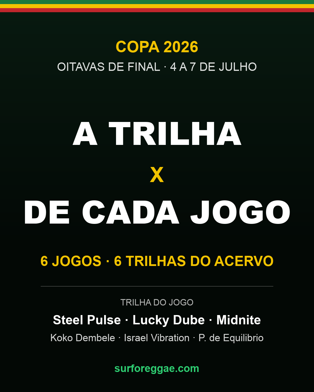 O guia reggae das oitavas: uma trilha do acervo para cada jogo da Copa